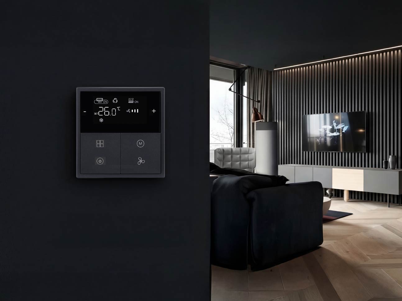 Bảng điều khiển Tile hòa vào tường